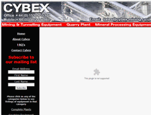 Tablet Screenshot of cybex-mining.co.uk